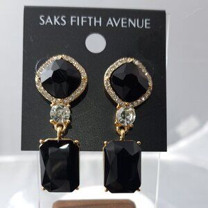 Beautiful Black Saks Fifth Avenue Dangle Earrings